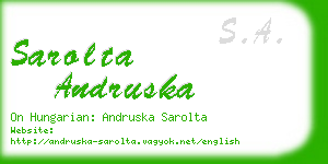 sarolta andruska business card